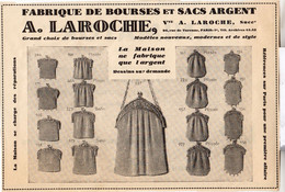 RARE PUB SUR PAPIER - 1927 -- FABRIQUE DE BOURSES ET SACS ARGENT - A. LAROCHE - PARIS - Otros & Sin Clasificación
