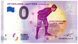 Billet Touristique - 0 Euro - Pays-Bas - Jaap Eden - (2019-1) - Essais Privés / Non-officiels