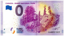 Billet Touristique - 0 Euro - Canada - Banff National Park (2019-1) - Private Proofs / Unofficial