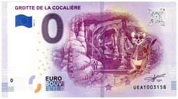 Billet Touristique - 0 Euro - France - Grottes De La Cocalière (2019-2) - Private Proofs / Unofficial