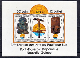 Polynésie Française BF  5 3ème Festival Des Arts Neuf ** TB MNH Cote 15.5 - Blocks & Sheetlets