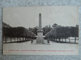 SENONES                               MONUMENT DU CHATEAU    REUNION DE LA PRINCIPAUTE DE SALM SALM A LA FRANCE - Senones