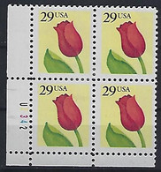 USA  1991  Tulip  (o) Mi.2125 A  Rf III ( Pl. Nr. U2342 ) - Numero Di Lastre