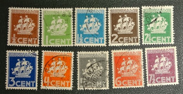 Suriname - NVPH - 157 T/m 166 - 1936 - Gebruikt - Cancelled - Scheepje - Complete Serie - Suriname ... - 1975