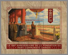 CENTRALAFRICA 2021 MNH Mao Zedong Chinese Communist Party M/S - OFFICIAL ISSUE - DHQ2141 - Mao Tse-Tung