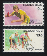 Belgium Cycling Table Tennis Olympic Games Seoul 2v 1988 MNH SG#2948-2949 - Unused Stamps