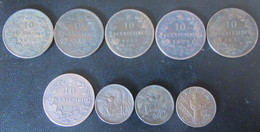 Italie / Italia - 9 Monnaies 10 Centesimi Entre 1866 Et 1939 - Verzamelingen