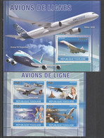 TG1262 2010 TOGO TOGOLAISE AVIATION AIRBUS BOEING 1KB+1BL MNH - Airplanes