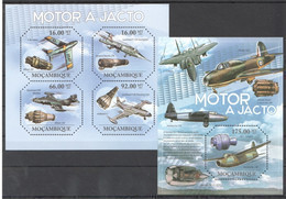 BC1112 2011 MOZAMBIQUE MOCAMBIQUE AVIATION MOTOR A JACTO 1KB+1BL MNH - Airplanes