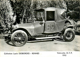 Automobile * Voiture Auto Ancienne De Marque DFP * 1910 * Rennes - Voitures De Tourisme