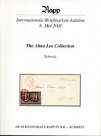 Schweiz - The Alma Lee Collection - Rapp 2001 - Auktionskataloge