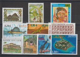 Mayotte Année Complète 2003 Poste 140 à 148 Et PA 6, 10 Val ** MNH - Nuevos