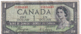 CANADA 1 DOLLAR BANKNOTE 1954 - Canada