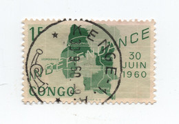 CONGO - KINSHASA»REPUBLIC OF CONGO»1fc.»1960»INDEPENDENCE 30 JUNE 1960»MICHEL CD 3»USED - 1960-1964 Republic Of Congo
