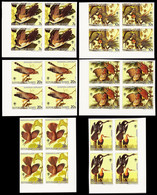 Guinea Birds Audubon 6 Imperf Corner Blocks With Margins 1985 MNH SG#1178-1183imp MI#1043-1048B CV€140.- - Guinee (1958-...)