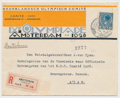 Registered Cover Dutch Olympic Committee - Olympic Games Amsterdam 1928 - Ete 1928: Amsterdam