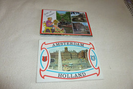 LOT DE DEUX CARNETS DEPLIANT  (8 Et 9 Cartes) D'AMSTERDAM ..PAYS-BAS - 5 - 99 Cartes