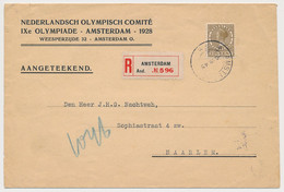 Registered Cover Dutch Olympic Committee - Olympic Games Amsterdam 1928 - Verano 1928: Amsterdam