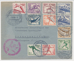 Cover / Postmark Zeppelin Hindenburg Germany - Olympic Games Berlin 1936 - Sommer 1936: Berlin