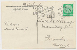 Picture Postcard / Postmark Drachenfels Germany - Olympic Games Berlin 1936 - Ete 1936: Berlin