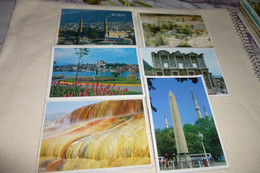 LOT DE SIX CARNETS DEPLIANT  DE 12 Cartes DE TURQUIE.. (BURSA..PAMUKKALE...EPHESUS..ISTANBUL..BLUE MOSQUE  DENIZLI) - 5 - 99 Cartes