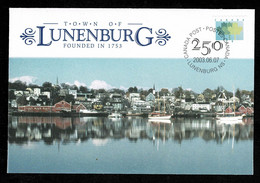 Canada 2003 -  Souvenir Cover - Town Of Lunenburg - Founded In 1753 - Sobres Conmemorativos