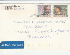 Canada Letter To Bulgaria - Storia Postale