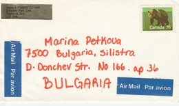 Canada Letter To Bulgaria - Covers & Documents