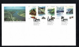 Canada 1993 - Yv. 1329/33 Winipeg 1993.08.10 - Routes Of Settlement And Growth (2 Scans) - 1991-2000