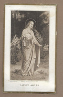 IMAGE PIEUSE.. Schaefer N 530.. SAINTE AGNES.. Communion De Antoine Et Agnès De NAZELLE, St Pierre De GUIGNICOURT, 1911 - Devotion Images