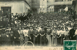 Corbeil * Imprimerie CRETE , Le Personnel * Usine Imprimerie Crété Ouvriers - Corbeil Essonnes