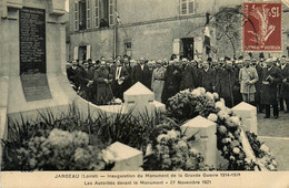 Jargeau * Inauguration Du Monument De La Grande Guerre 1914/18 , Les Autorités Devant Le 27 Novembre 1921 - Jargeau