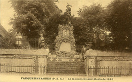 FAUQUEMBERGUES - LE MONUMENT AUX MORTS DE 1870 - Fauquembergues