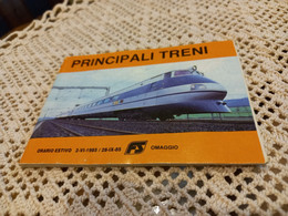 PRINCIPALI TRENI - ORARIO ESTIVO 1985 - Europa