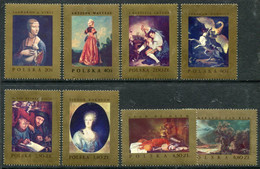 POLAND 1967 National Gallery Paintings MNH / **.  Michel 1808-15 - Unused Stamps
