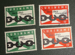 Suriname - NVPH - 396 T/m 397 - 1963 - Gebruikt - Cancelled - 2 X - 100 Jaar Afschaffing Slavernij - Suriname ... - 1975