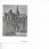 DIEST. BEGIJNHOF. 10. KERK EN KOSTERESHUISJES. NAAR TEKENING VAN WAR MACKEN. - Diest