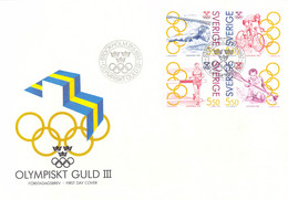 Sweden FDC 1992 Olympic Games In Barcelona - Olympic Gold III (DD32-42) - Summer 1992: Barcelona