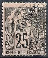 GUYANE FRANCAISE 1892 - Canceled - YT 23 - 25c - Usati