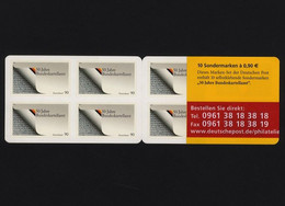 Bund Markenheftchen MH 72 La Mit Großem Roten Bestell-Aufkleber - Booklets