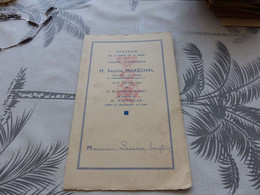 27-9 , 123 , Souvenir De La Remise De Croix De La Légion D'Honneur à M.Maréchal, Janvier 1934, Mesnil Sur L'Estrée - Historical Documents