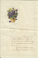 Découpis De Fleurs Sur Lettre Gauffrée De Monthiers En 1909 , Voir Scans , µ - Flowers