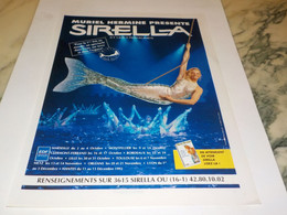 ANCIENNE PUBLICITE SPECTACLE SIRELLA AVEC MURIEL HERMINE 1992 - Schwimmen