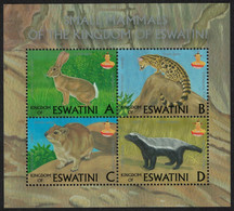 Swaziland Hare Badger Genet Small Mammals ESWATINI MS 2018 MNH - Swaziland (1968-...)