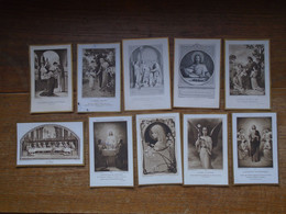 Lot De 10 Anciennes Images Religieuses - Andachtsbilder