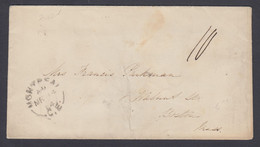 Canada 1864 Stampless Cover, Montreal To Boston Mass - ...-1851 Prefilatelia