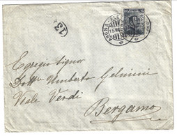 1913 MICHETTI III Tipo. Lettera Da Arona-Alessandria Pr Milano - Poststempel