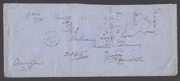 Canada 1862 Stampless Cover, Toronto Registered Paid To Hamilton - ...-1851 Prephilately