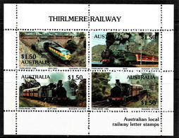 Australia 1986 Thirlmere Railway Cinderella Sheetlet MNH - Werbemarken, Vignetten