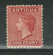 Antigua 1872 ☀ One Penny Scarlet CV £200 ☀ Mint Hinged - 1858-1960 Crown Colony